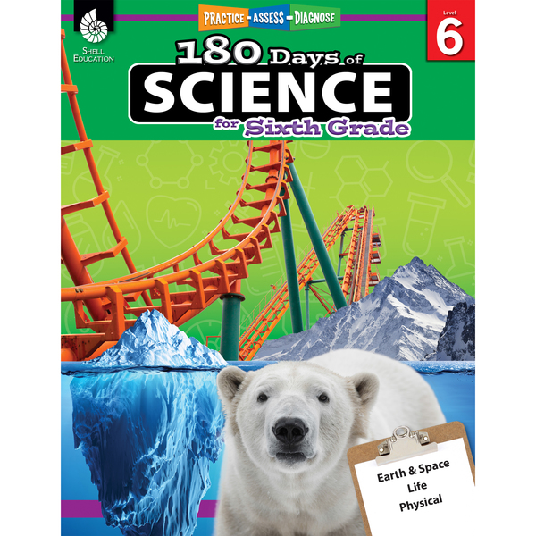 Shell Education Shell Education 180 Days of Science Book, Grade 6 51412